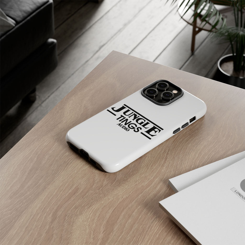 JTA Tough Cases Smartphone White Case Black logo