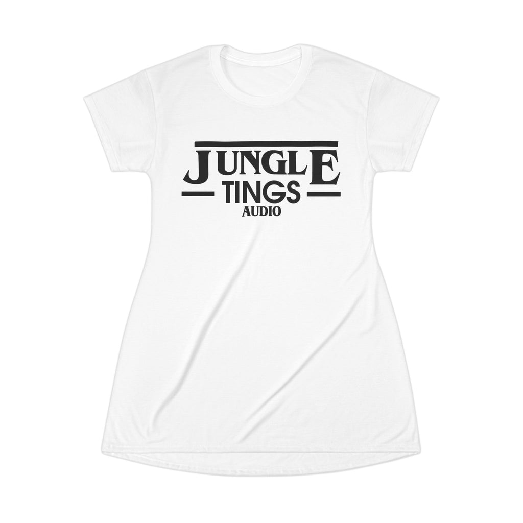 JTA Shirt Dress Black Logo On White