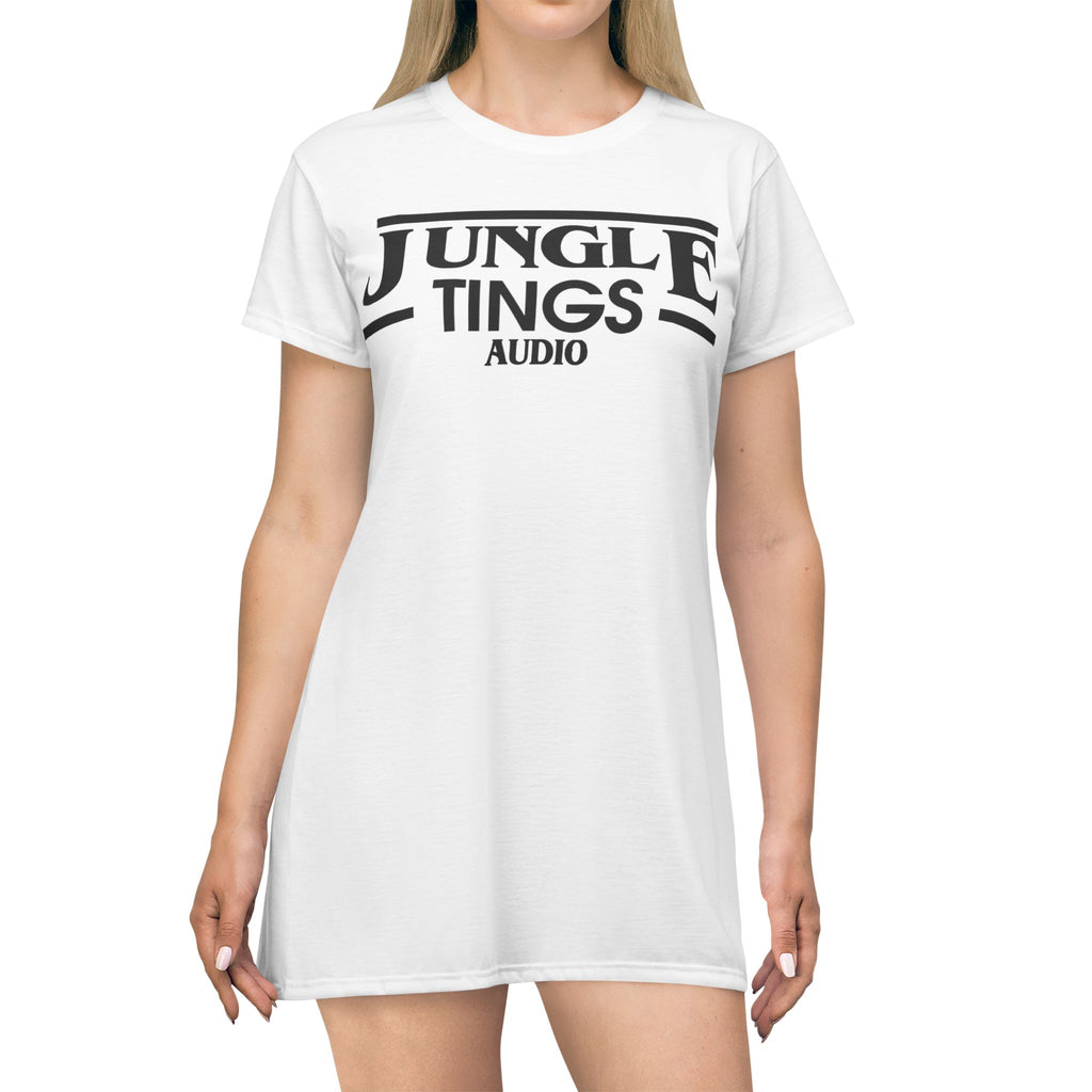 JTA Shirt Dress Black Logo On White