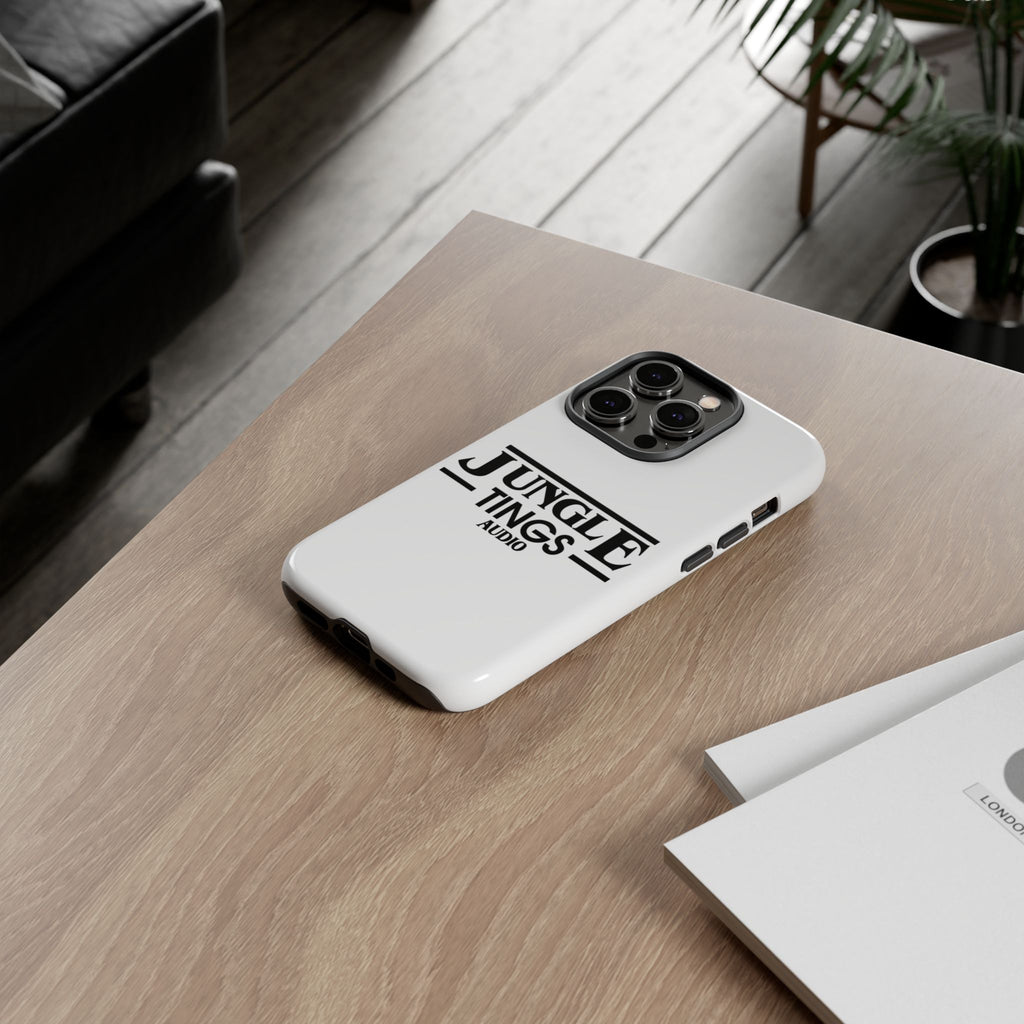 JTA Tough Cases Smartphone White Case Black logo