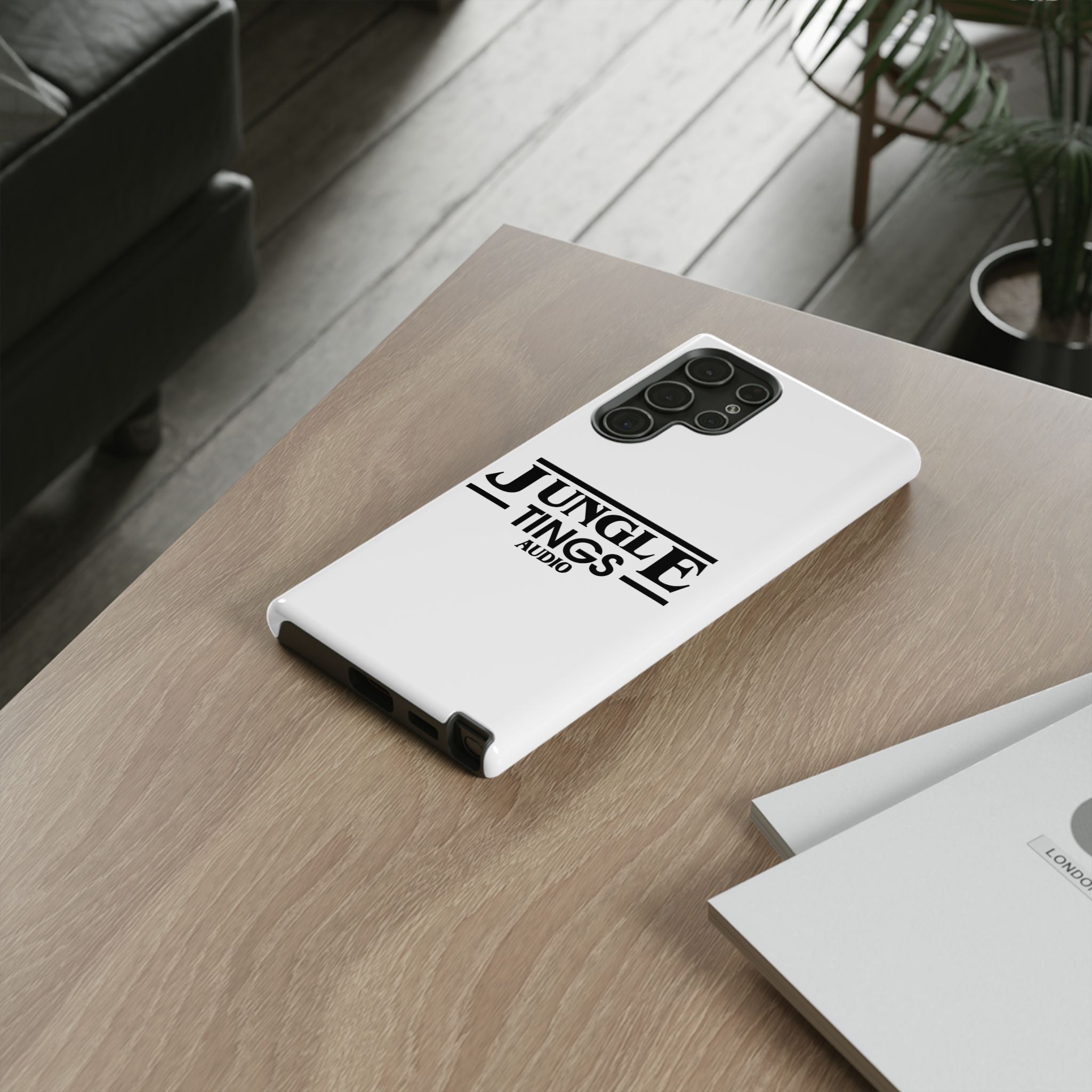 JTA Tough Cases Smartphone White Case Black logo