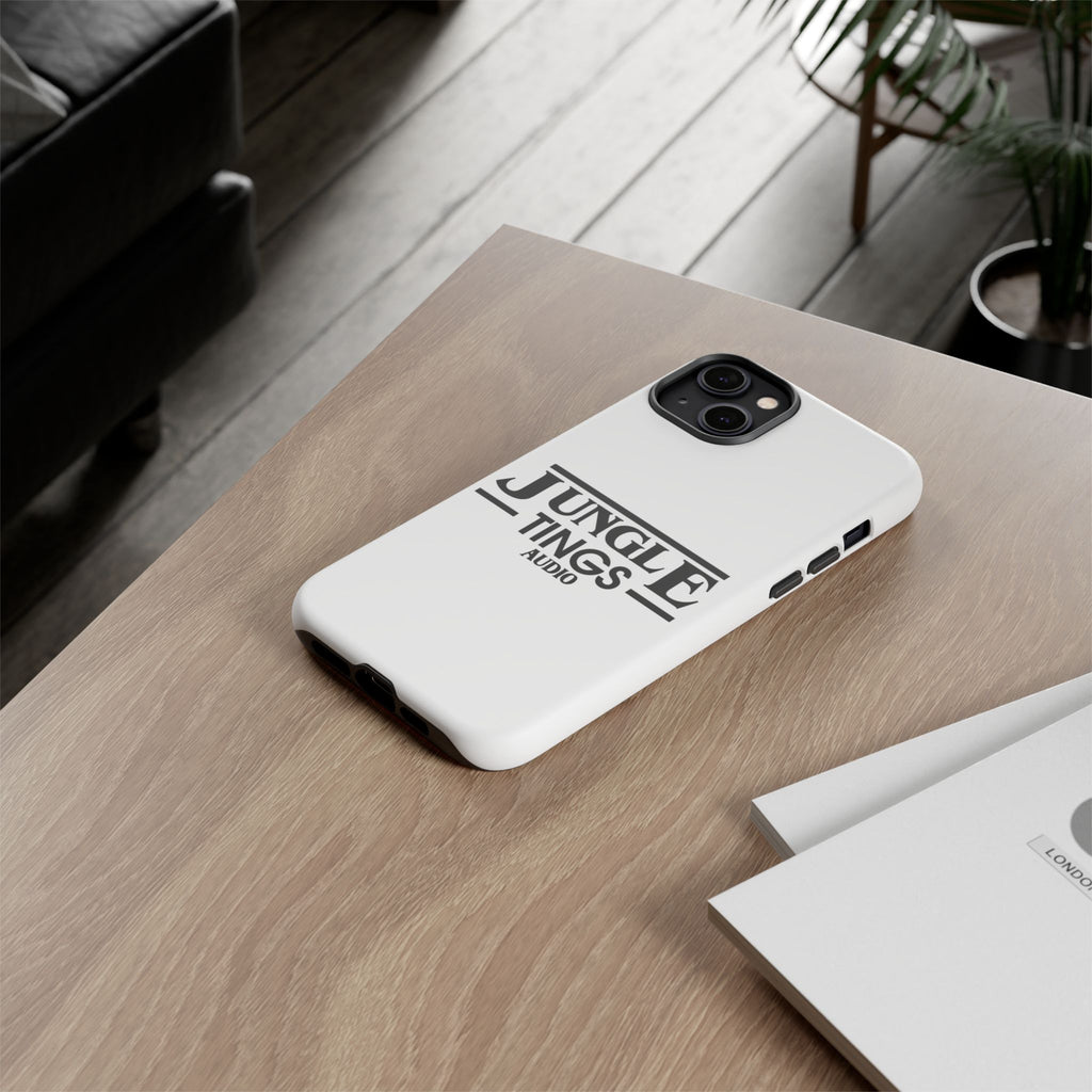 JTA Tough Cases Smartphone White Case Black logo