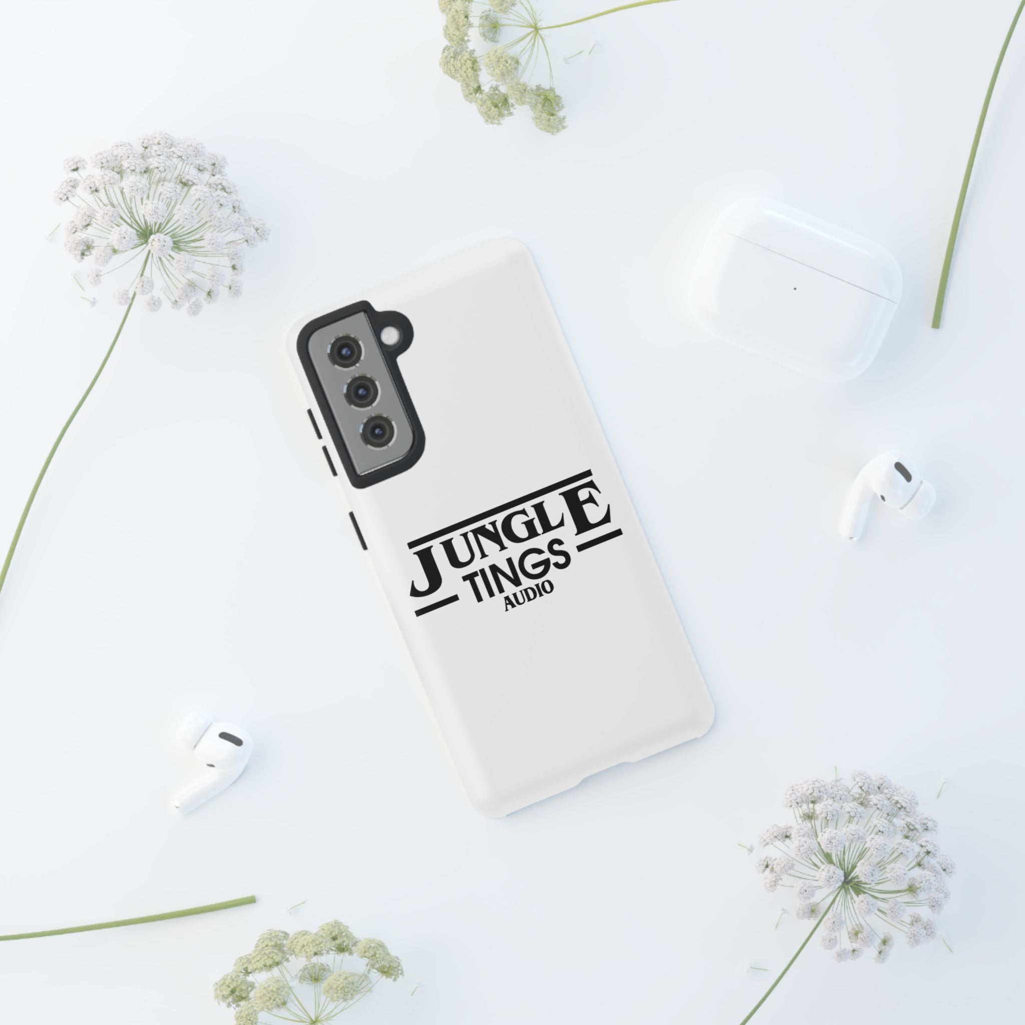 JTA Tough Cases Smartphone White Case Black logo