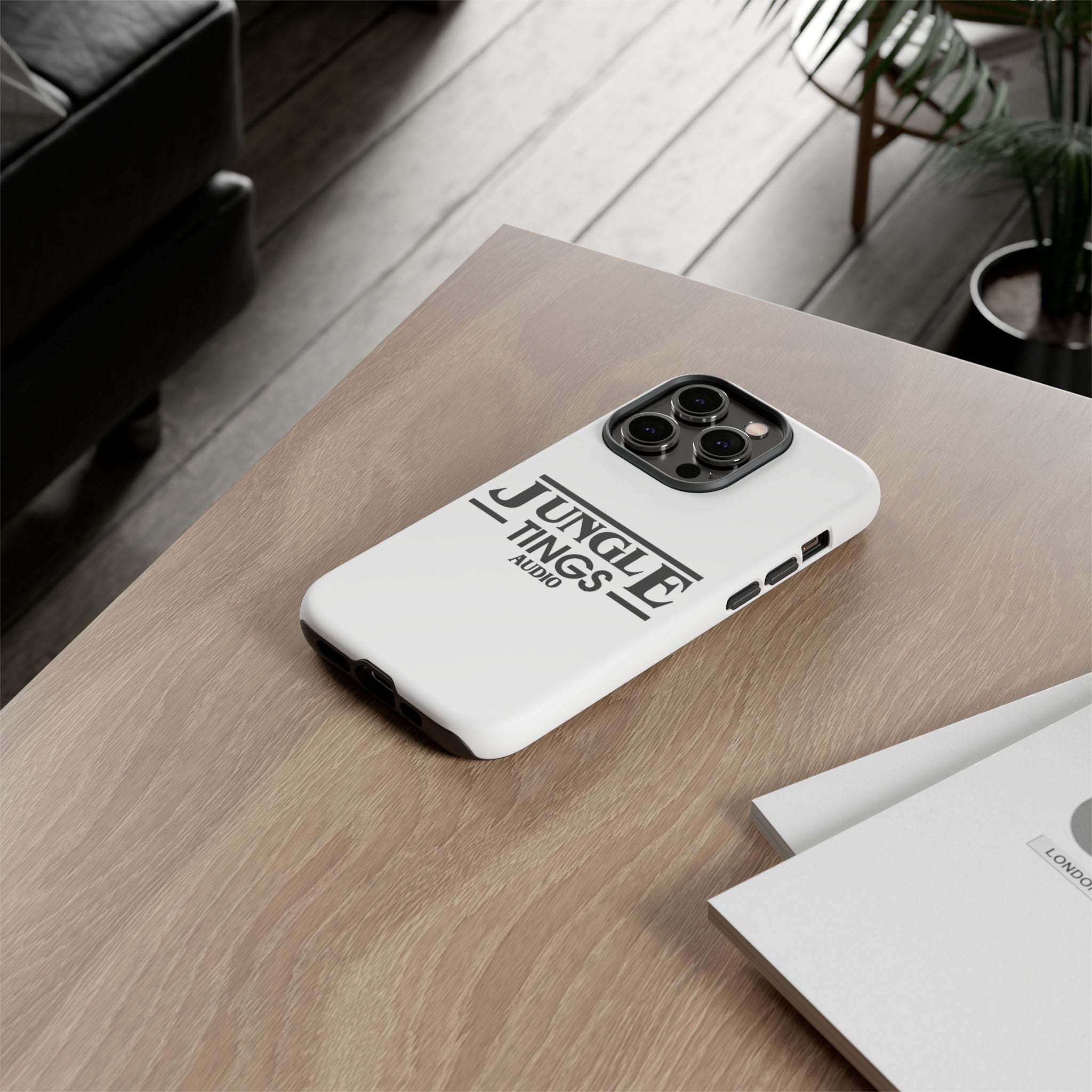 JTA Tough Cases Smartphone White Case Black logo
