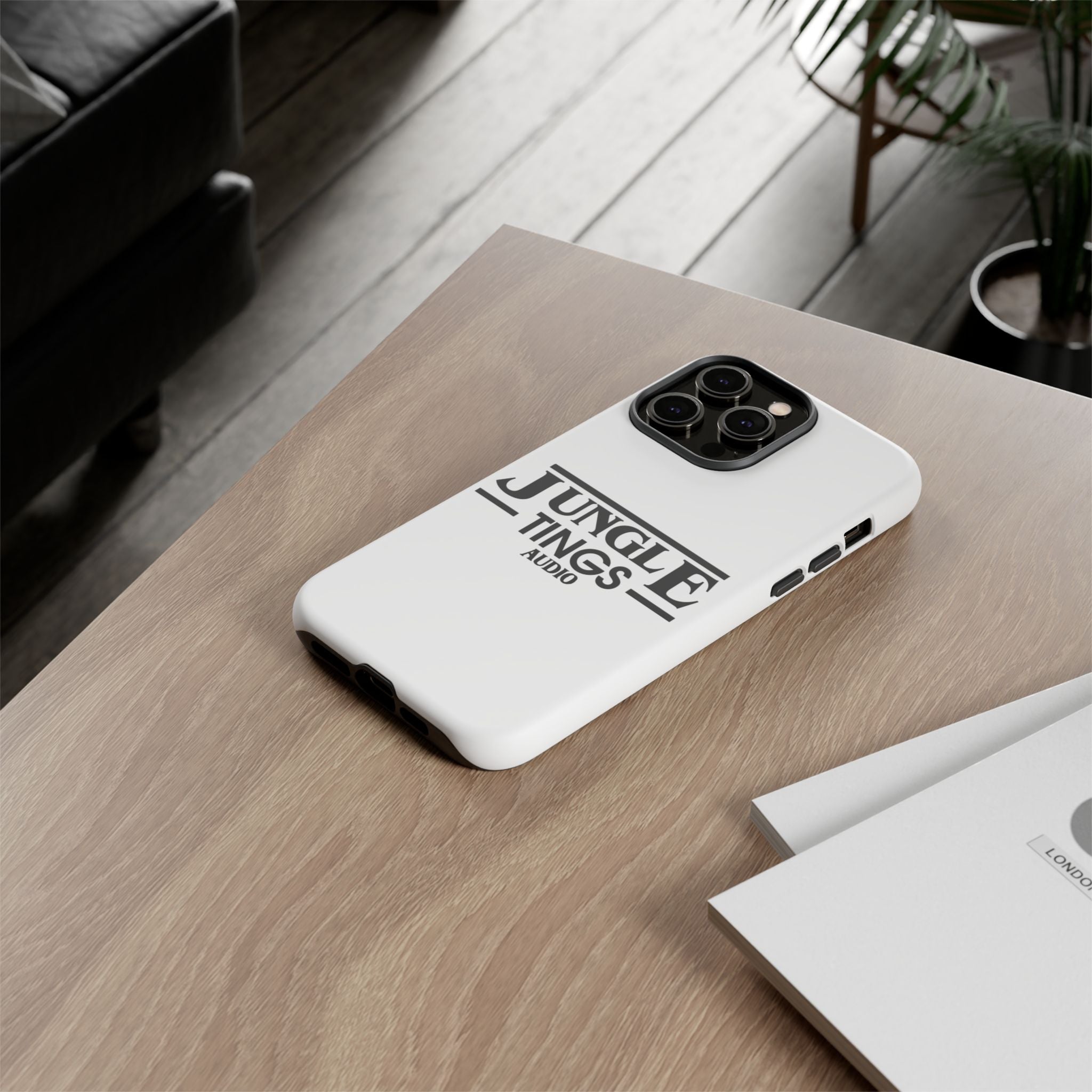 JTA Tough Cases Smartphone White Case Black logo