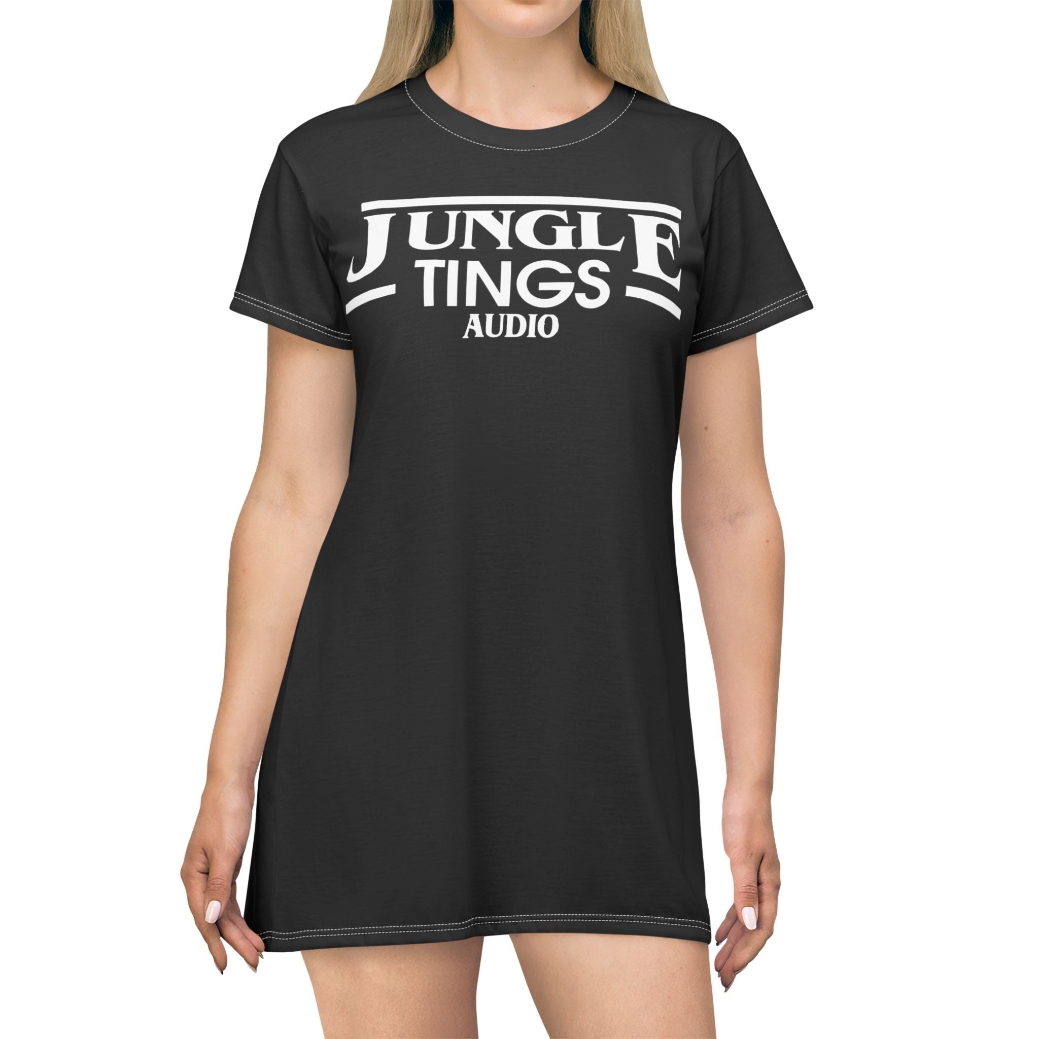 JTA Shirt Dress White Logo On Black