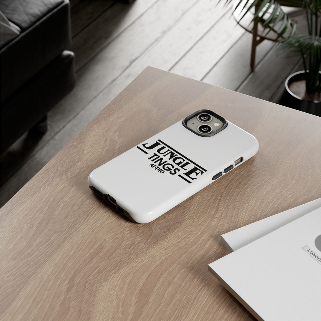 JTA Tough Cases Smartphone White Case Black logo